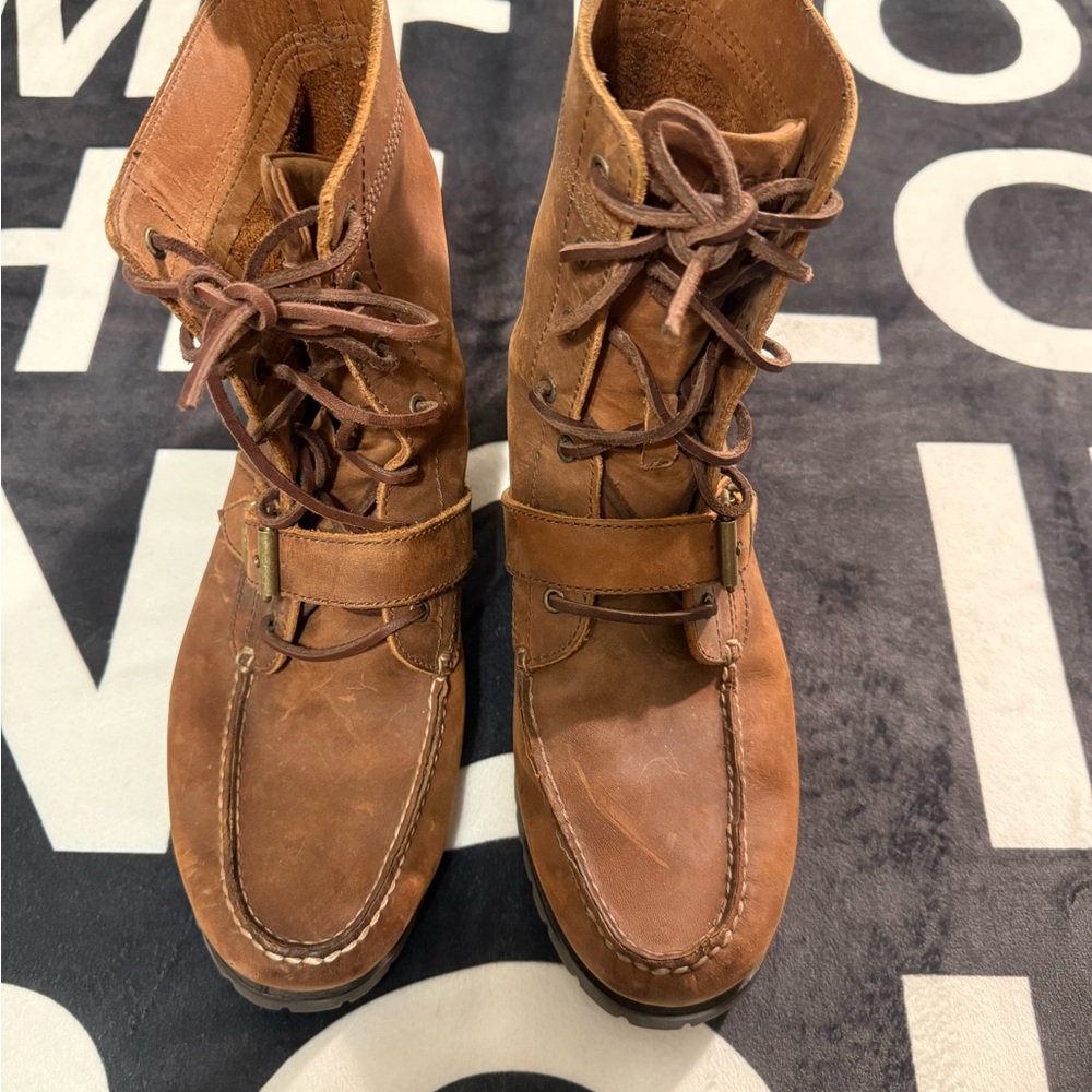 Polo by Ralph Lauren Tan Leather Men's Boots